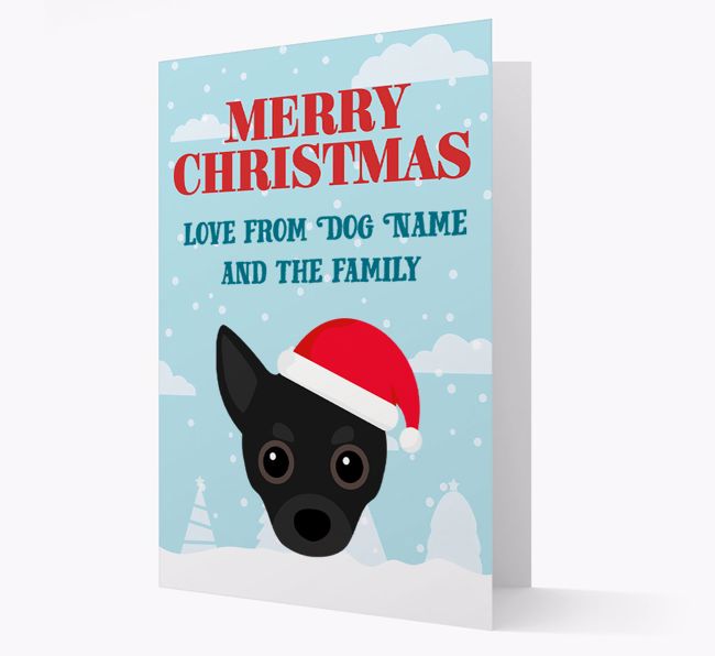 'Love from the Family' Christmas Card with your {breedFullName} Christmas Icon
